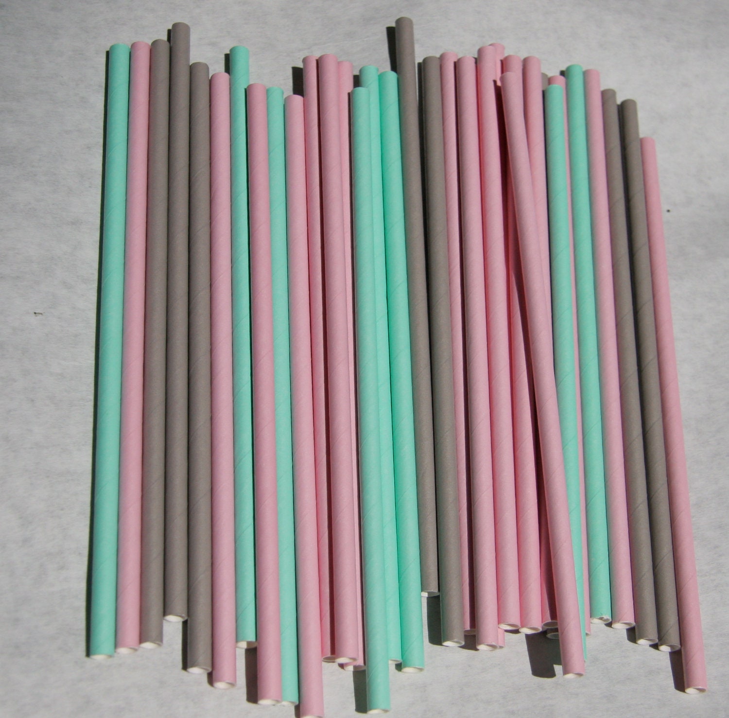 Solid Paper Straws, 100 Multicolor Pack Il_570xn