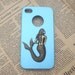 Steampunk Mermaid Blue hard case For Apple iPhone 4 case iPhone 4s case cover