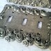 Vintage Brass Triple Light Switch Cover