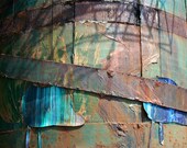 Abstract Fine Art Photography Still-Life Color Photo, Blue and Orange -  Barrel - 8x12