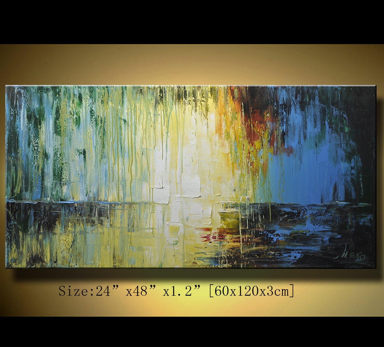Original Abstract Painting, Modern Textured Painting, Palette Knife, Home Decor, by Chen 0138