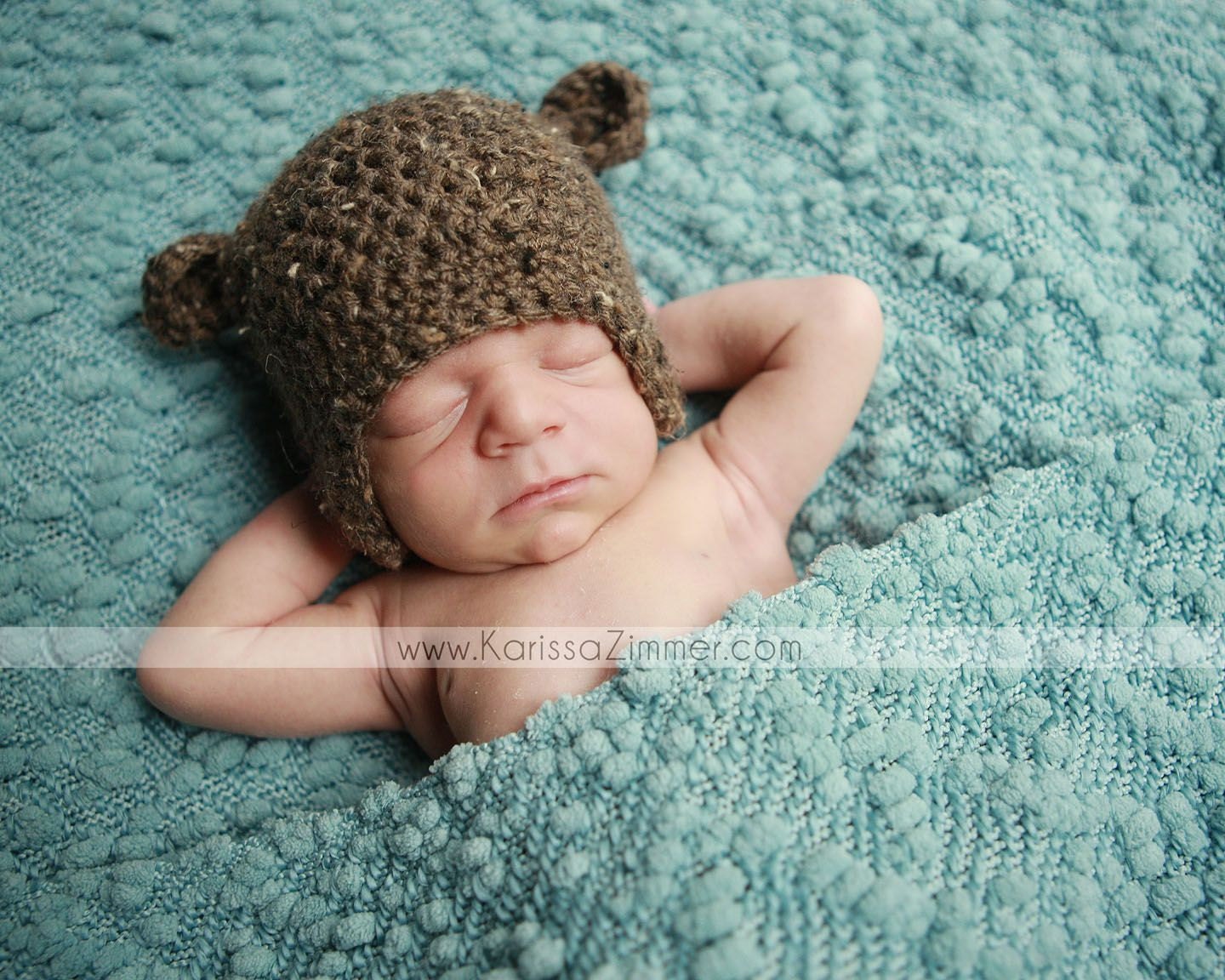 Teddy Bear Earflap Crochet Baby Hat Beanie Made to Order All Sizes (Newborn - Child)