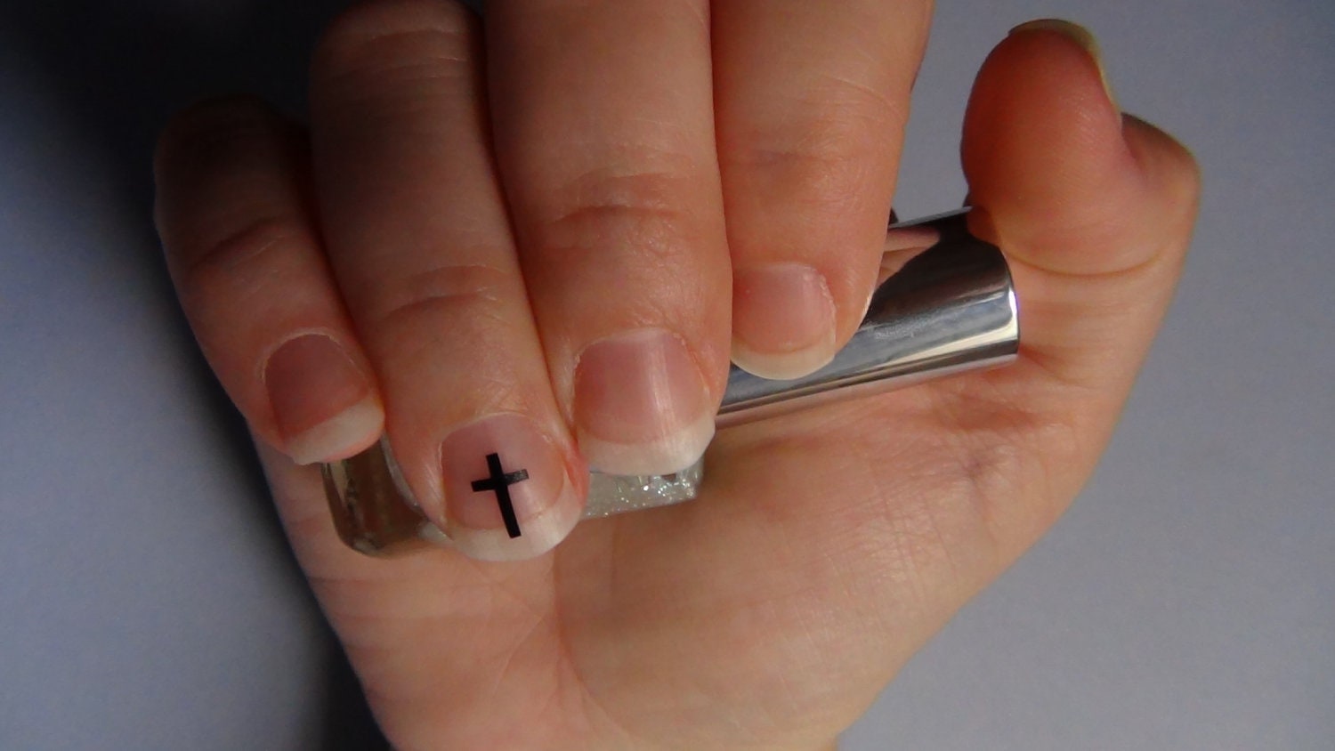 Cross Nail Art Decals Set of 20 Vinyl Stickers Applique Manicure Pedicure Party Event Accessories