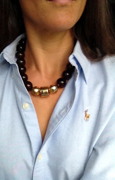 The Maiden necklace. Gold tortoise shell necklace. Classic. Modern. Preppy.