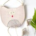 Pink Purple Owl Girl Checkered Rock Eco Friendly Ceramic Ornament