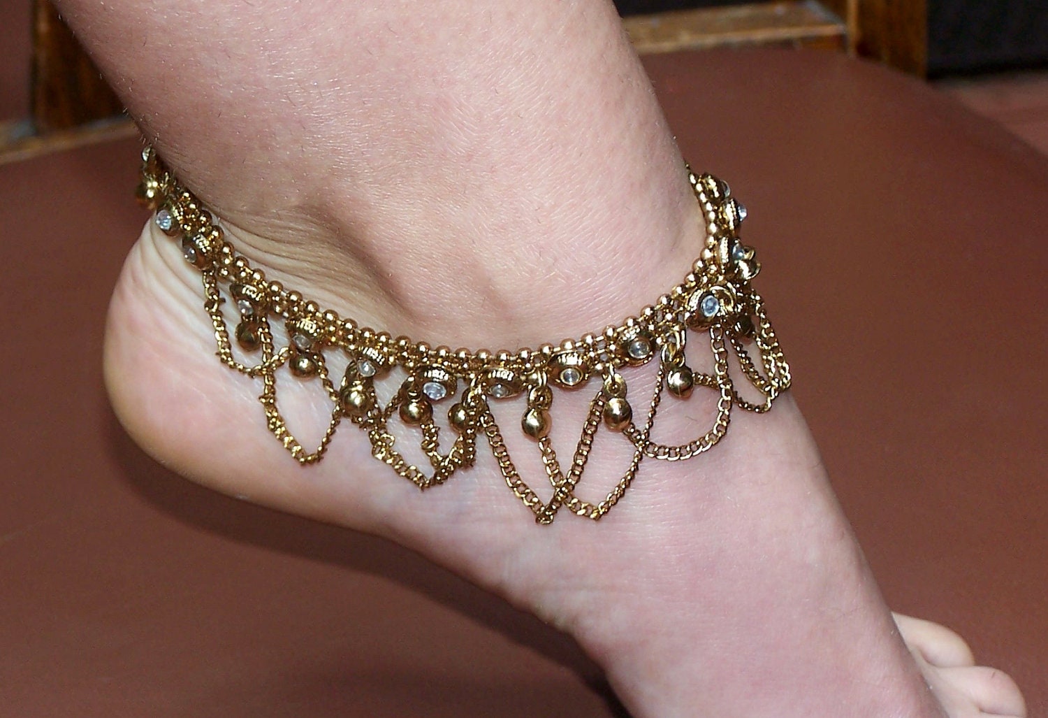 Vintage 70's Boho Hippie Anklet