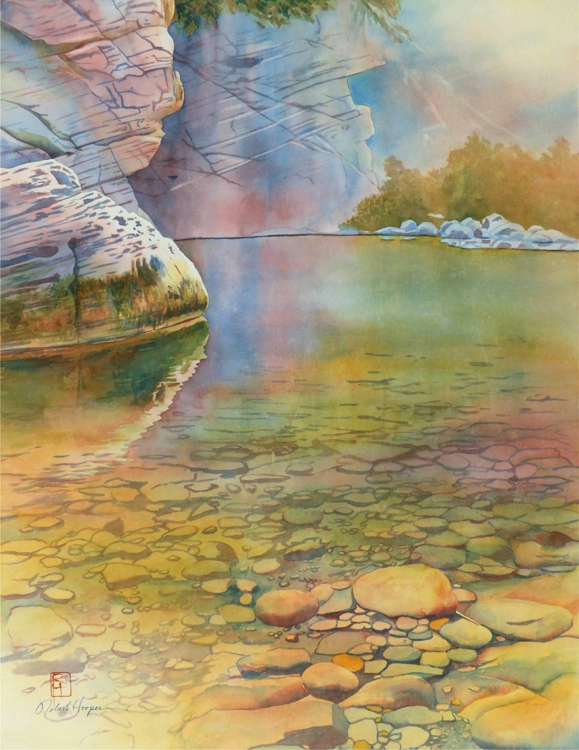 Limited Edition Watercolor Print "CAVE SPRINGS"