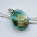 The Mermaid's Necklace 02 Oval Nautical Jewelry Resin Starfish Tiny Seashells Aqua Specimen Necklace Fairy Tale Fantasy Unique Handmade