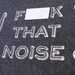 Letterpress Card - Mature - Forget That Noise- black - silver
