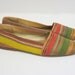 Multicolored Vintage Fabric Loafers, size 8