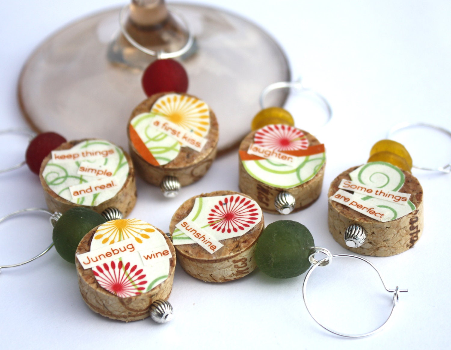 Wine Charms - Junebug Wine Label