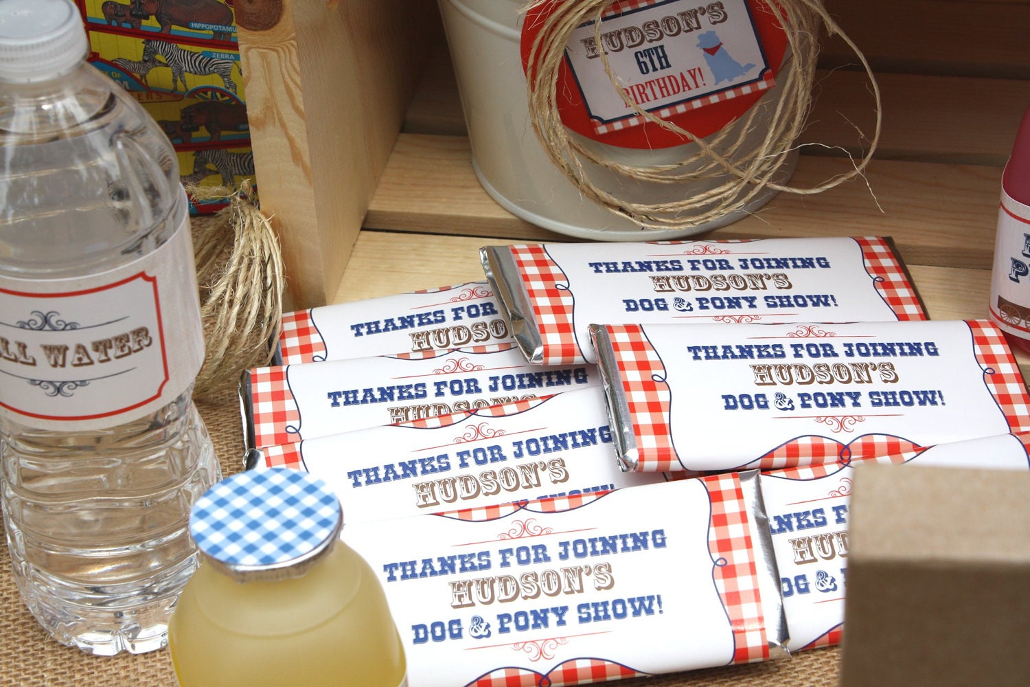Dog and Pony Show Candy Bar Wraps, Western, Gingham, Cowboy Candybar Wrappers, Printable Candy Bar Wraps for Birthdays, Baby Showers, Etc.