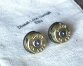 Bullet earrings 1911 45 auto brass bullet casing shell ear rings shooter hunter outdoors gift cufflinks wedding