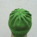 Hand Knit Beanie Hat in Guacamole Green