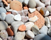 Beach collection pebble rocks  untreated stones