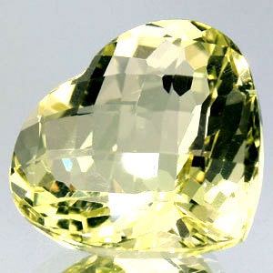 100% Natural 11.05 Ct.Handmade Faceted Loose Gemstone Lemon Quartz Heart Jewelry Supplies