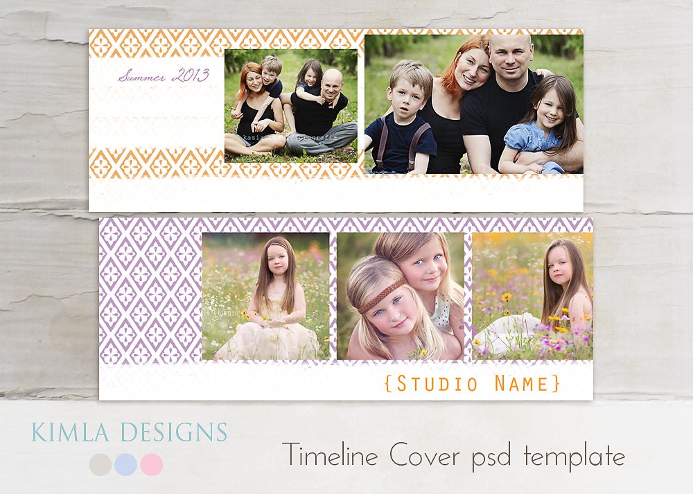 INSTANT DOWNLOAD Timeline Cover Template,Summer psd file