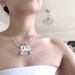 hand painted illustration on shrink plastic jewelry - Bookworm