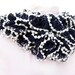 Navy  blue white ruffled scarve scarf. neck wrap, neck adornment. Nautical fashion mothers day gift idea