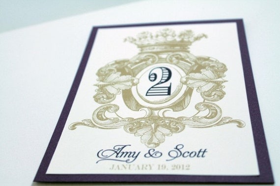 Casey Collection - Vintage Elegant Royal Filigree Table Numbers for Wedding Reception Party Set of 10 Il_570xn