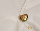 10% OFF Vintage Gold Heart Button Cover, Metal Button Cover