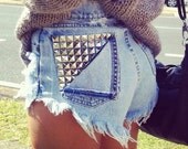 SALE Customize Studded High Waisted Shorts