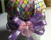 Pin Cushion Jar - Multi-Colored Fish Scales