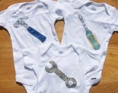 ToolBox Baby Onesie Set (3): Wrench, Hammer, and Screwdriver