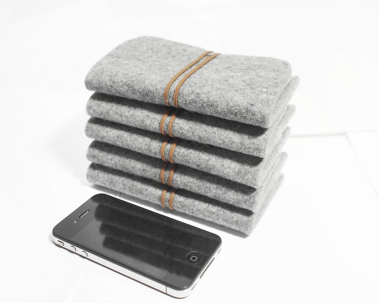 iPhone 4s Case, iPhone 4s Sleeve, iPhone Bag, iPhone Cover with Genuine Leather Strap-D4121