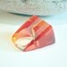 Large Retro Striped Chunky Plastic Striped Ring Size 6.5