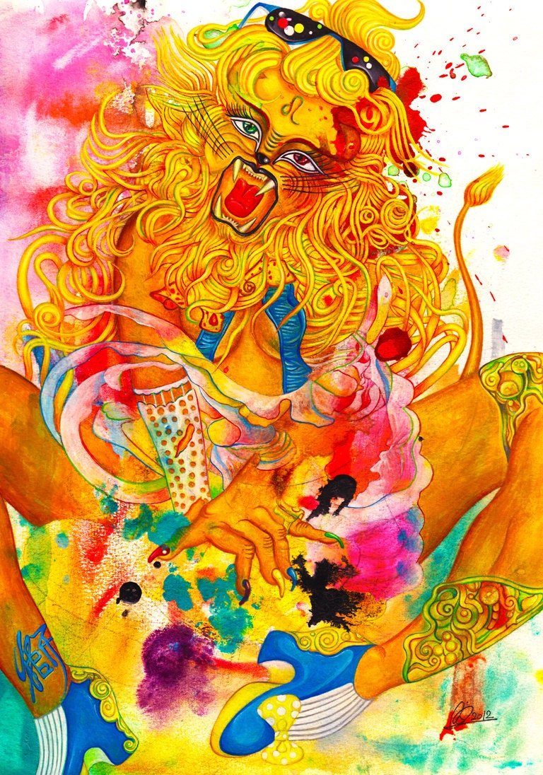 Leo: The Proud Lion (July 23 - August 22) / ART PRINT / LARGE / 21" X 28"