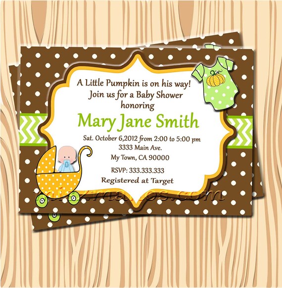 Autumn Baby Shower Invites Fall Party Invitations Printable DIY