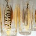Mid Century highball glasses, Fred Press barware, set of 6 tumblers, 1950s