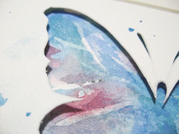 Art, Butterfly, butterfly art work, insect art, paper art work, watercolor paining,  Butterfly---  original abstract watercolor painting.