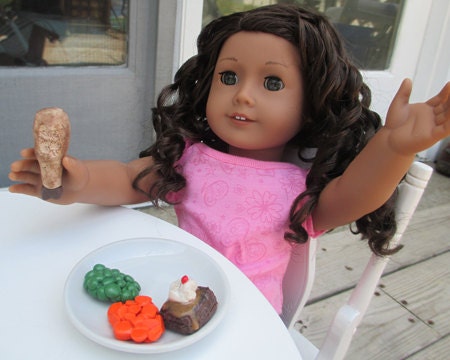 Chicken dinner for 18-inch dolls