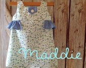 Maddie - Girl's Ruffled Dress Pattern PDF. Girl Kid Toddler Child Sewing Pattern. Easy Sew Sizes 12m-10 included