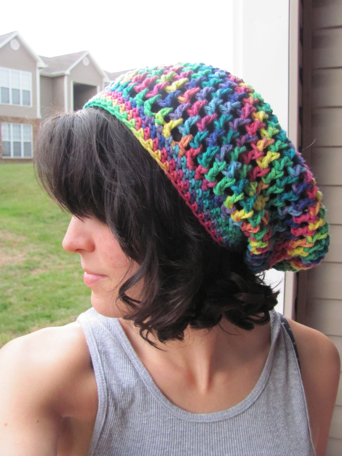 The Perfect Slouchy Beanie -- Tie Dye