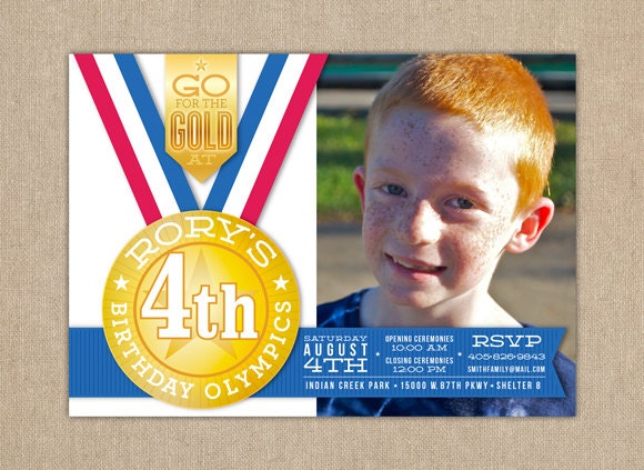 Birthday Olympics Party Invitation / Childrens Party Invitation DIY PRINTABLE