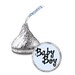 Persoanlized "Sweet Baby Boy" blue Baby Shower Hershey Kisses Labels - sheet of 108