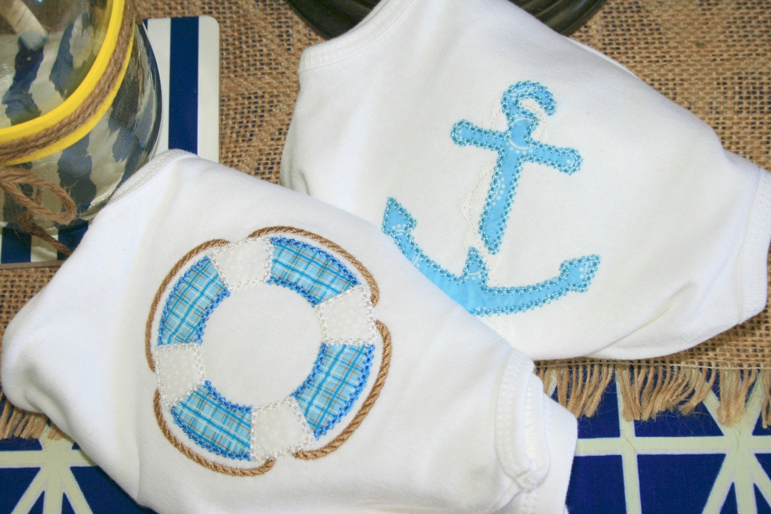 Anchor OR Life preserver Shabby Chic Beach. Nautical/summer tshirt/nautical tshirt/beach tshirt