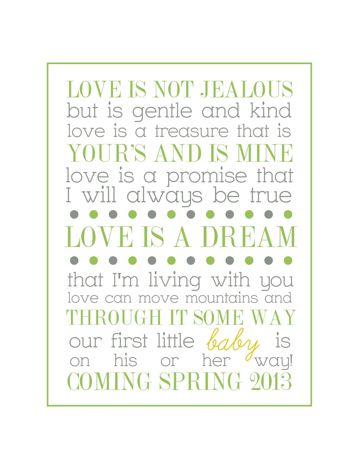 Printable Pregnancy Announcement Poem