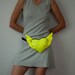 Neon Yellow Belt Bag Street fashion Heart shaped Fluorescent Neon Bag Hip Bag Festival Flying Heart Geek Bag Small Bag Hipster Spring Bag