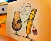 Cute Funny Greeting Card "Can I borrow your Jacket"