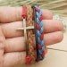 Bracelet-Cross bracelet-British bracelet- Gift for girl friend or boy friend