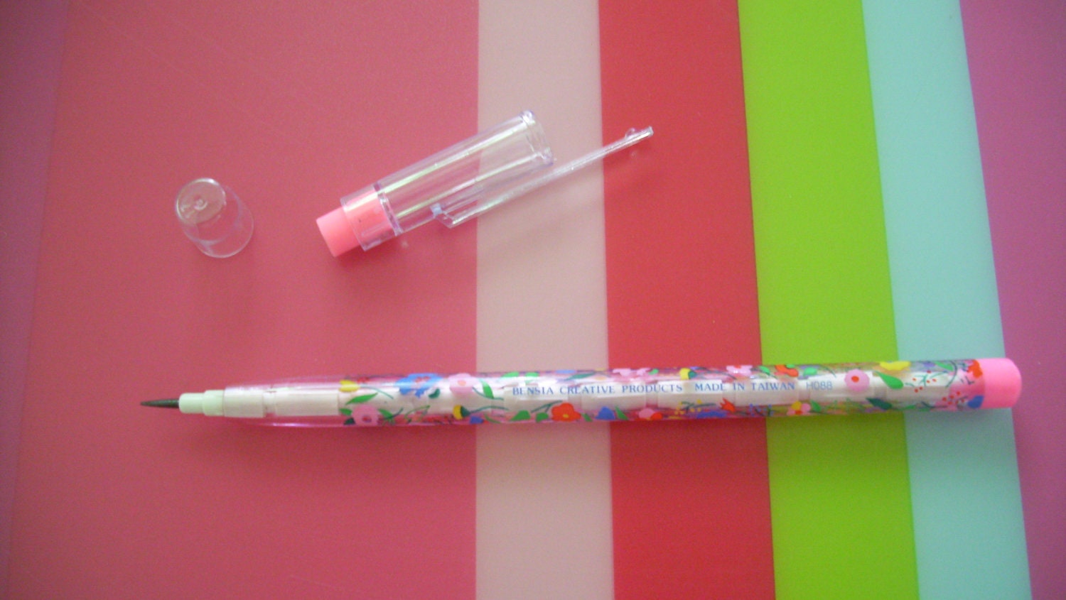 80s Bensia Lead Pencil Blooming Flora Vintage by JirjiMirji