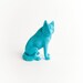 The Roman - Blue Raspberry Table Top Wolf Decoration - Animal Statue - Faux Taxidermy