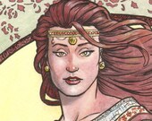 Limited Edition Art Print: Art Nouveau 07 Watercolor by Scott Christian Sava