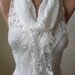 White Cotton and Lace Scarf with White Trim Edge - Lace Scarf - Gift