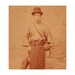 DISCOUNT. Japanese carte de visite Man with umbrella 1890