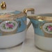 Vintage Rare Hand Painted Nippon Sugar and Creamer Set, Morimura Bros., pre-dates Noritake china, real 24K gold trim